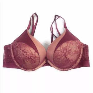 VS BOMBSHELL BRA LACE PLUM BEGONIA 32C